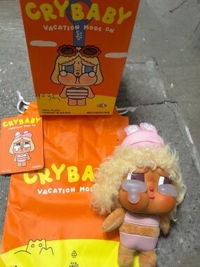 Crybaby Vacation Mode Pink Plush Figure - Crybaby Brand